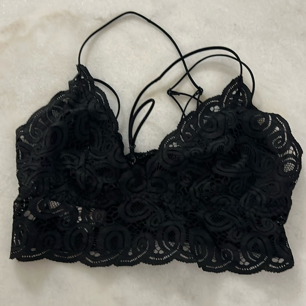Black lace bralette